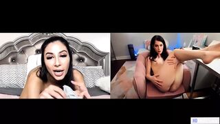 Evelyn Claire és Gianna Dior fiatal leszbi webcamos önnönélvezése