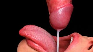 Közelről: életed legjobb szopása, telelövi a száját, szaftos faszszopás asmr